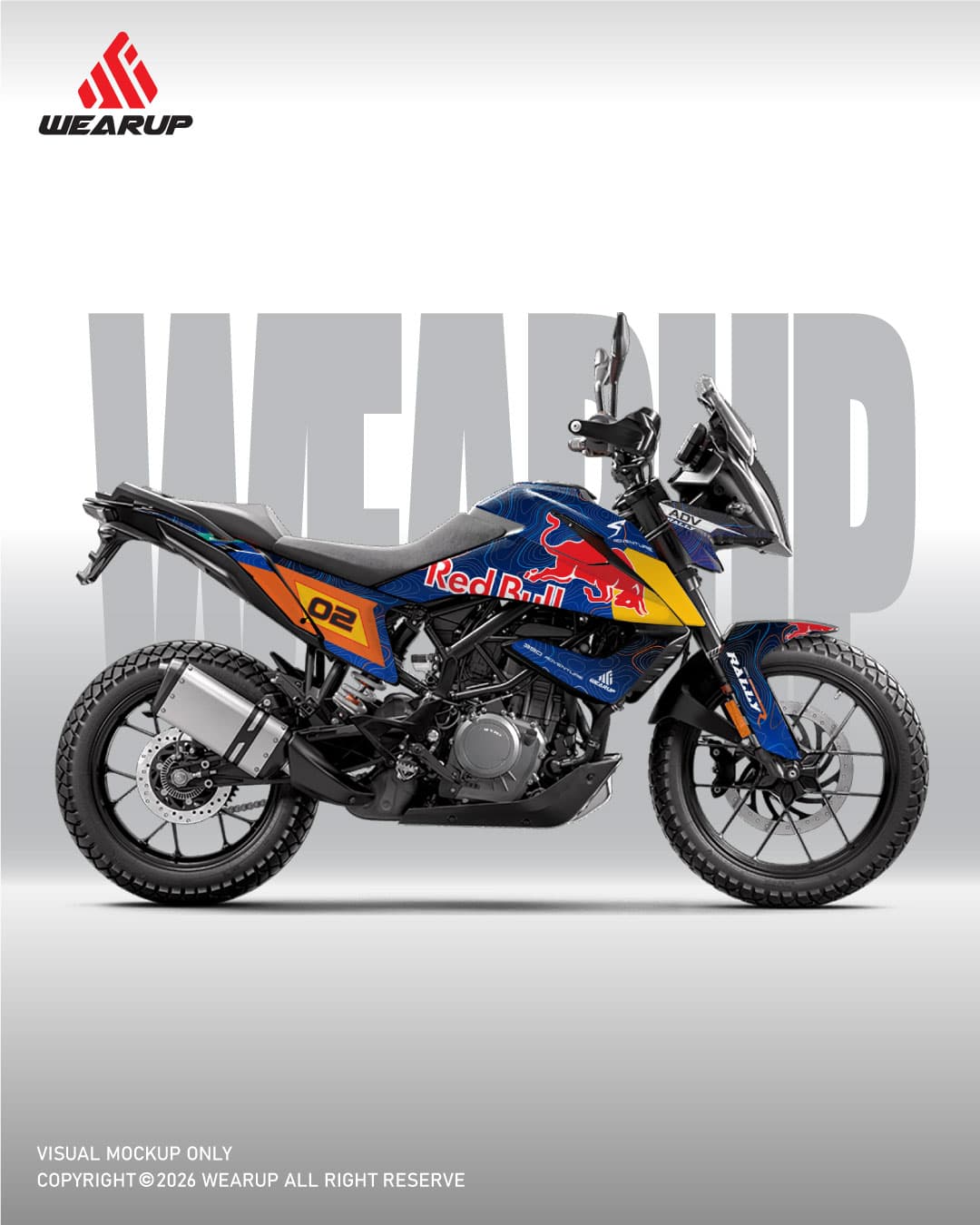 KTM ADVENTURE GEN 1 REDBULL RALLY GRAPHICS STICKER KIT